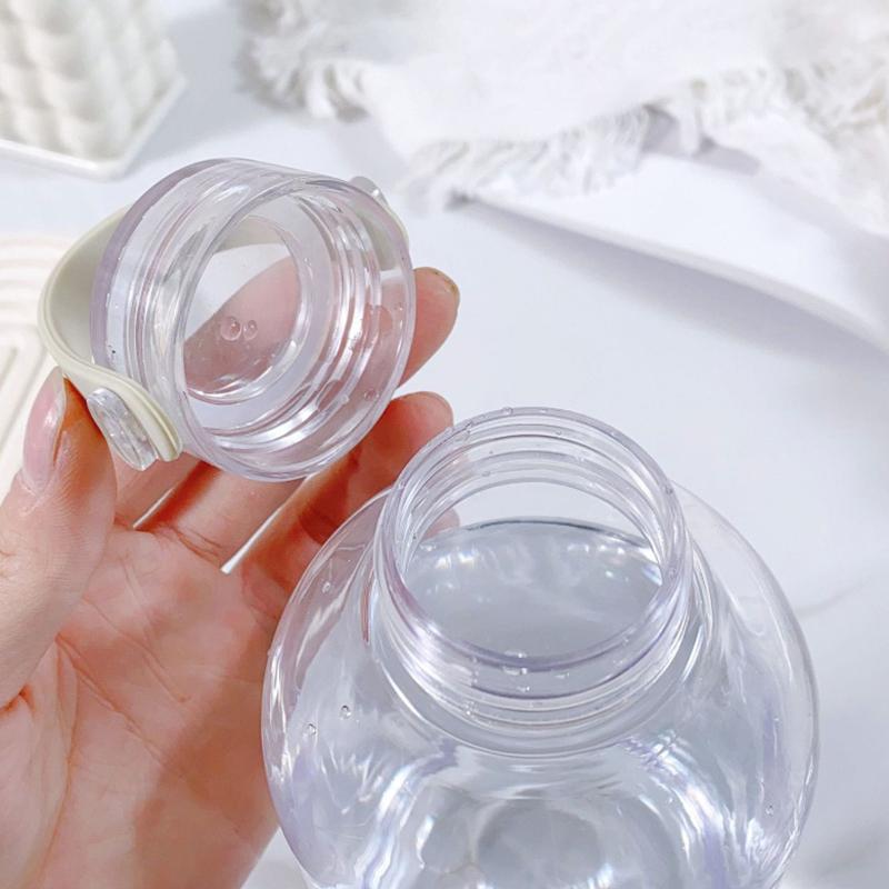 Portable Transparent Kawaii Water Bottle Sports Water Cup Plastic Handy Cup Outdoor Travel Office Essential Water Bottle Cup