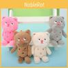 Fluffy Polka Dot Cat Plush Toy Keychain Available In Pink Grey Brown And Hues Cream