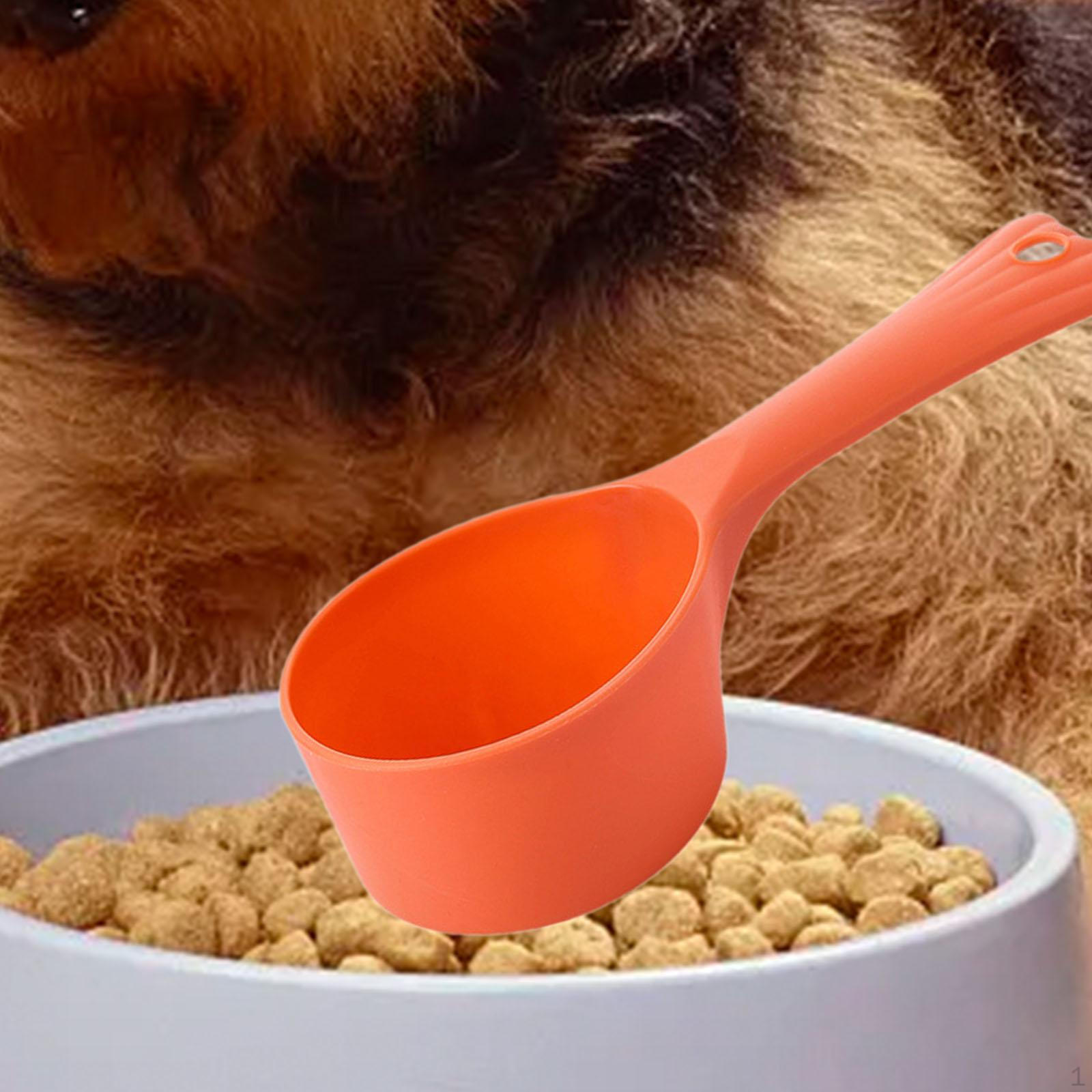 

Ложка для кормления собак и кошек, мерный инструмент для еды оранжевый