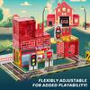 Magnetic Building Blocks Firefighting Theme Magnet Tiles with Fire Truck & Station Kids Montessori STEM Educational Sensory Toys