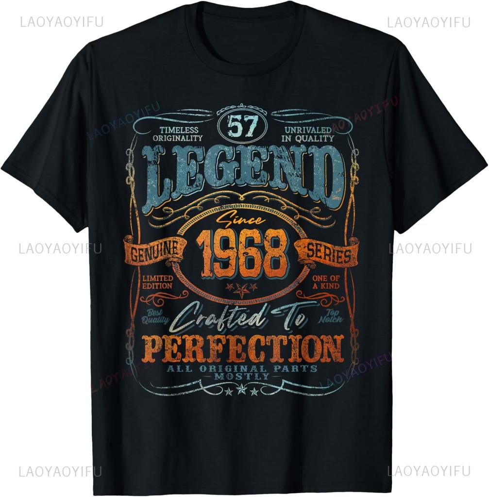 Legends Born In 1968 56th Birthday 57 Years Old Bday Men T-Shirt Mens T Shirt Print On Demand Mens T Shirt Ropa Hombre