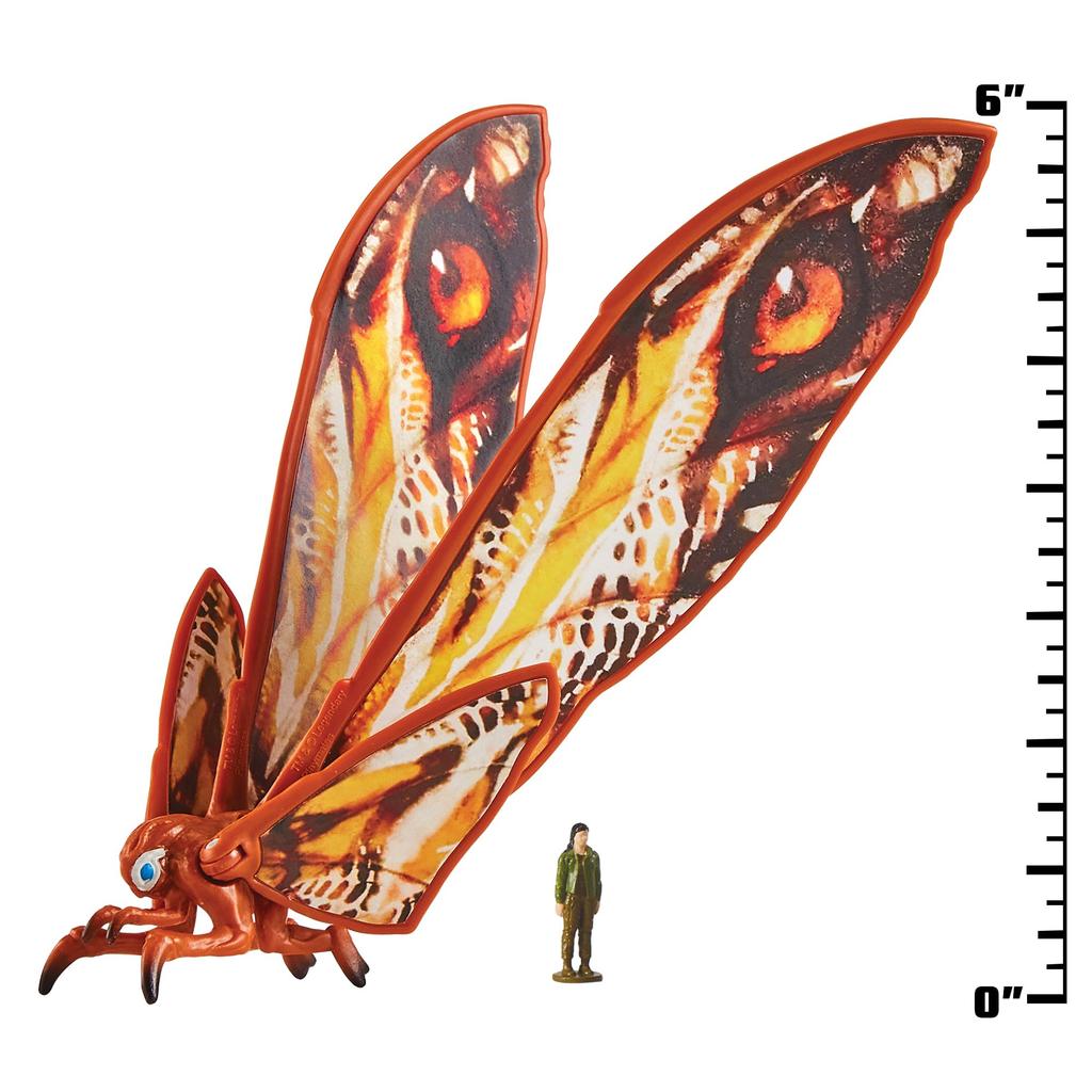 PlayMates Godzilla x Kong Monsterverse Action Figure Basic Series Mothra and Zia 6" -