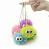 Luminous Plush Ball, Plush Squeezing and Decompression Toy, Children's Creative Big Eye Dense Hair Elastic Toy Random Eye Styles