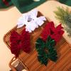 For Baby Girls Vintage Christmas Red Green Bowknot Barrette Hair AccessoriesHandmade Velvet Bow Hair Clips
