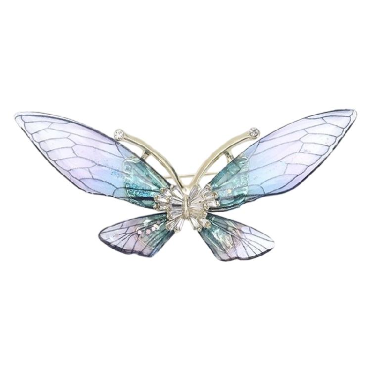 Lightweight Crystal Acrylic Butterfly Pin Versatile Wardrobe Accessory For Casual Professional Or Evening Attire