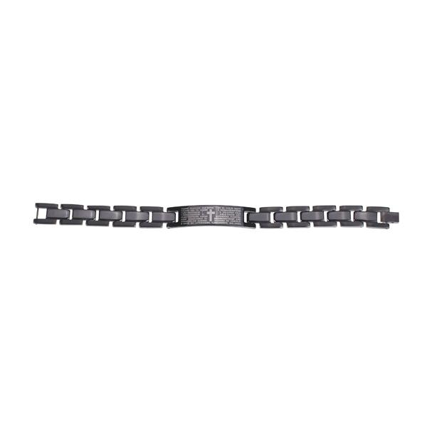 Scripture Stainless Steel Bracelet for Men Black