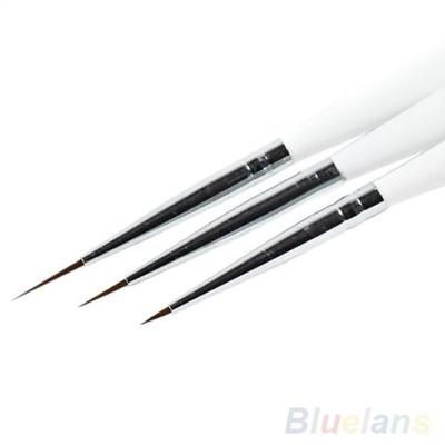 3-teiliges Acryl-Nagelkunst-Pinsel-Liner-Mal- und Zeichnungsstift-Maniküre-Werkzeug-Set