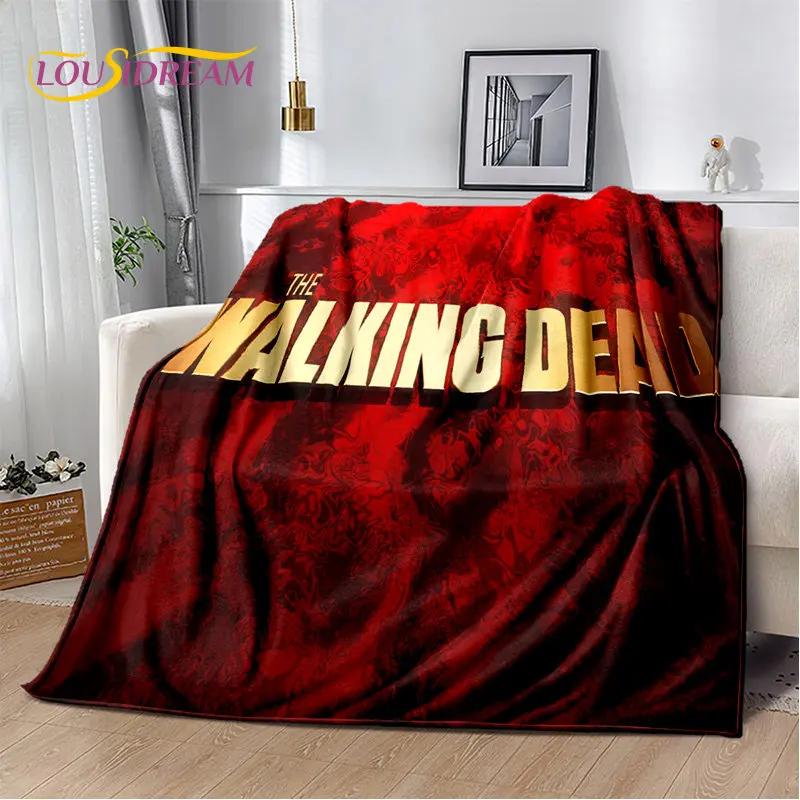 The Walking Dead Horror Soft Plush Blanket,Flannel Blanket Throw Blanket for Living Room Bedroom Bed Sofa Picnic Cover Bettdecke