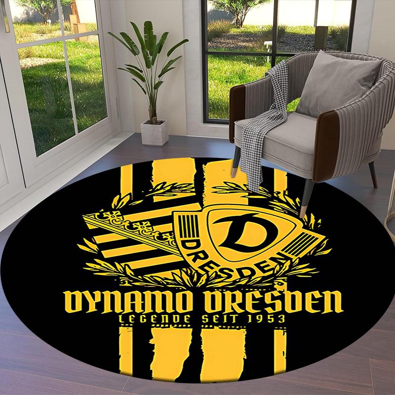 Kulatý koberec SG Dynamo Dresden, Koberec do obývacího pokoje, ložnice, k pohovce, herny, Dekorace, Protiskluzová podložka