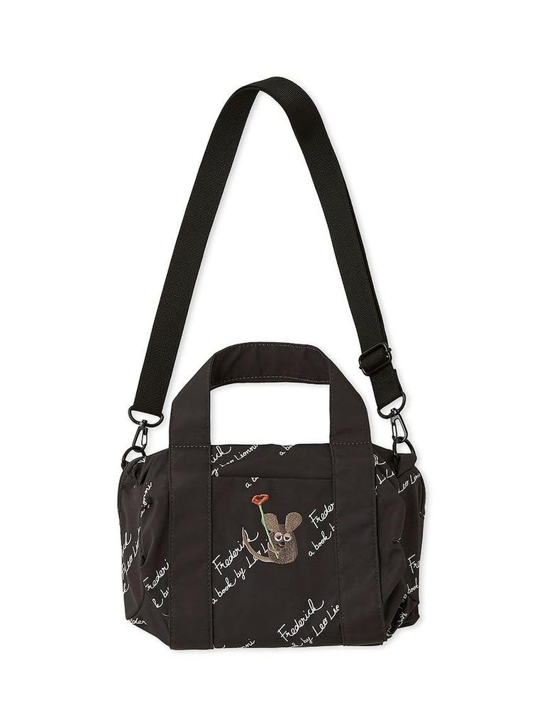 Emi LeoLionni Patch Handbag 13WGB254302 Black 2-Way Women's
