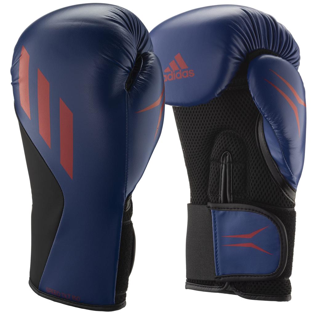 Adidas Combat Sports Boxing Martial Arts Boxing Gloves Speed Tilt 150 Training Boxing Gloves SPD150TG 8OZ Royal/Mat Black/Solar