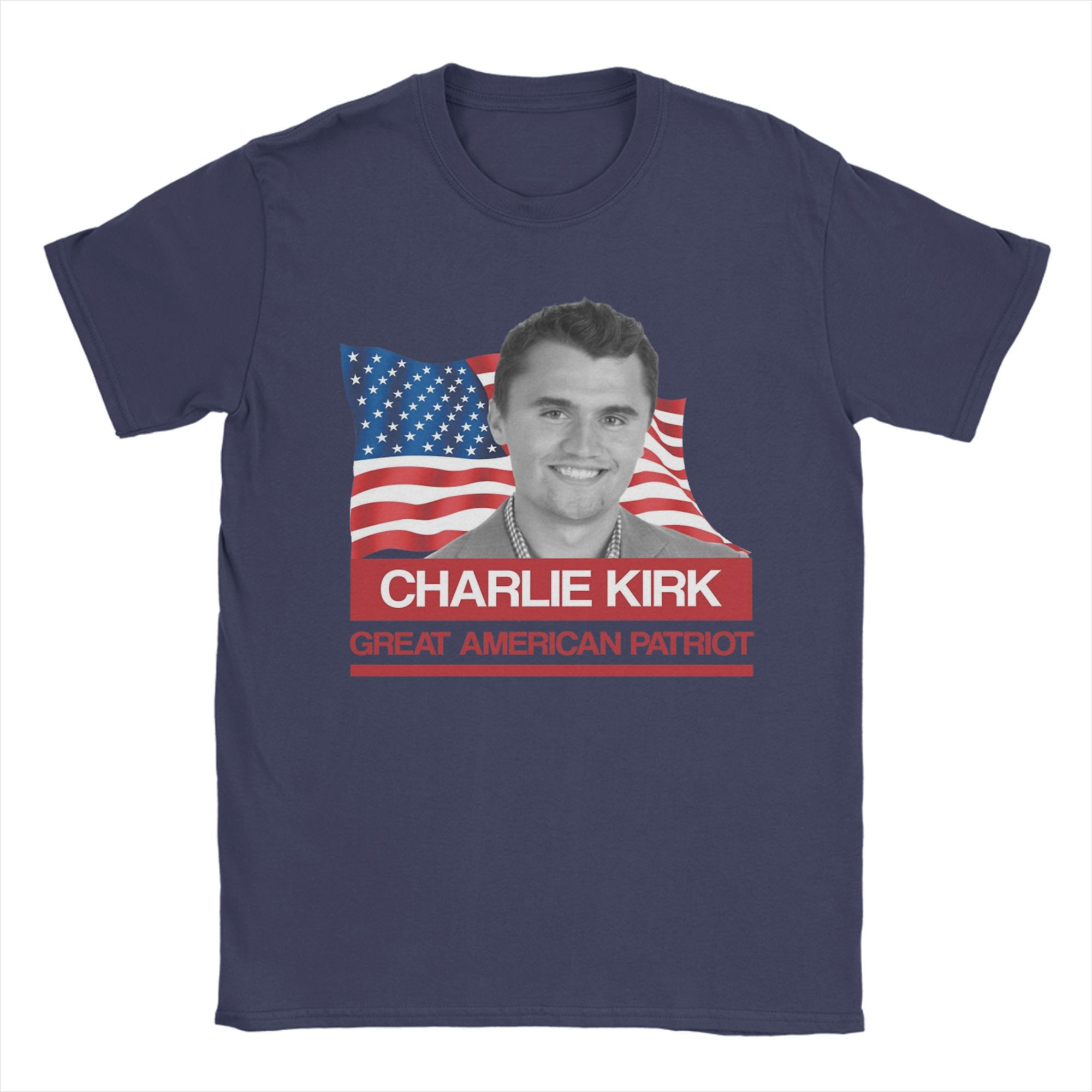 

Charlie Kirk T Shirt for Men 100% Cotton Funny T-Shirts O Neck Tees Short Sleeve Clothes Graphic 4XL