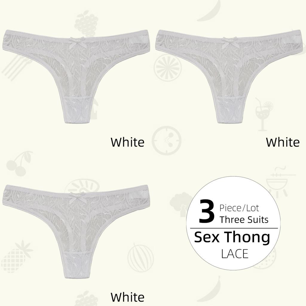 Low-Middle Waist Ladies Thong Panties, Non-marking Comfortable Breathable Women's T Pants Lace Sexy Women's Panties