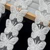 White Butterfly Embroidery Hollow Bead Sequins Barcode Wedding Accessories Diy Headgear Dress Decorative Lace