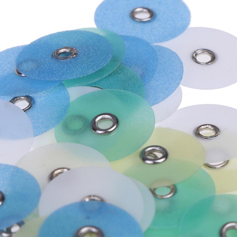 1PC přenosné dentální materiály s kovovým trnem na pouzdro Univerzální zubní leštící leštící kotouče