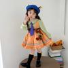 Judy&Nick Party Dress For Girls Spring Autumn Korean Fashion Fake Two Peices Children Cute Cartoon A-line Birthday Dresses