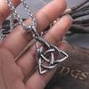 Men's Viking necklace, punk talisman, classic necklace, Nordic style, snake, Celtic knot pendant