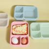 Mikrowellen-Lunchbox, Weizenstroh, Geschirr, Frischhaltedose, für Kinder, Kinder, Schule, Büro, tragbare Bento-Box, Lunch-Tasche