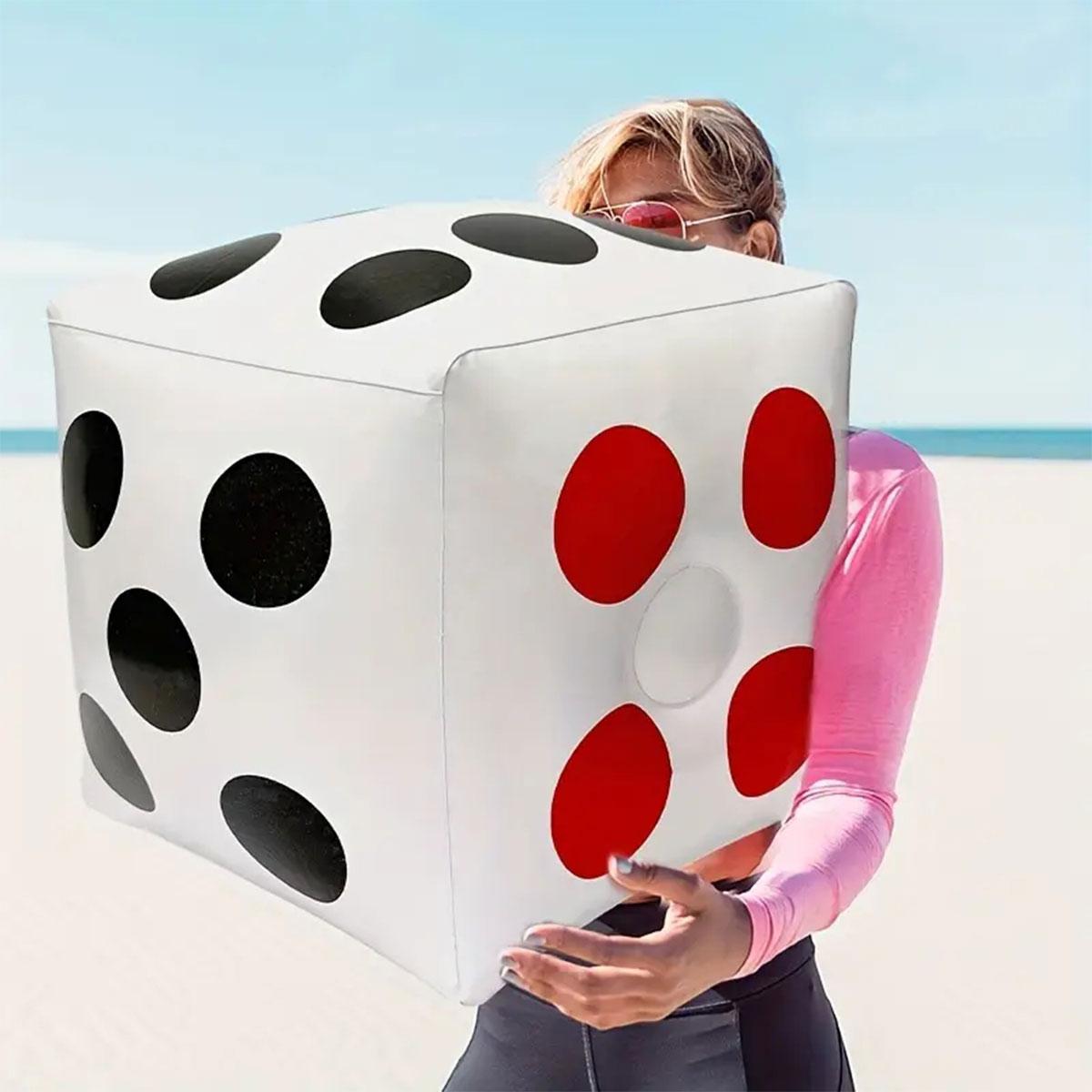 

30cm Giant Inflatable Dice, Outdoor Fun Giant Inflatable Dice Used For Large Indoor And Outdoor Games білий