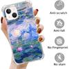 Water Lilies Aesthetic Case Compatible with iPhone 13, Vintage Oil Painting Art Case for iPhone 13 for Teens Men and Women, Cool Trendy TPU Bumper