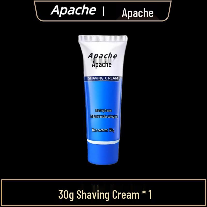 Apache Shaving Cream & Razor Set - Cologne Scent, Portable, Moisturizing