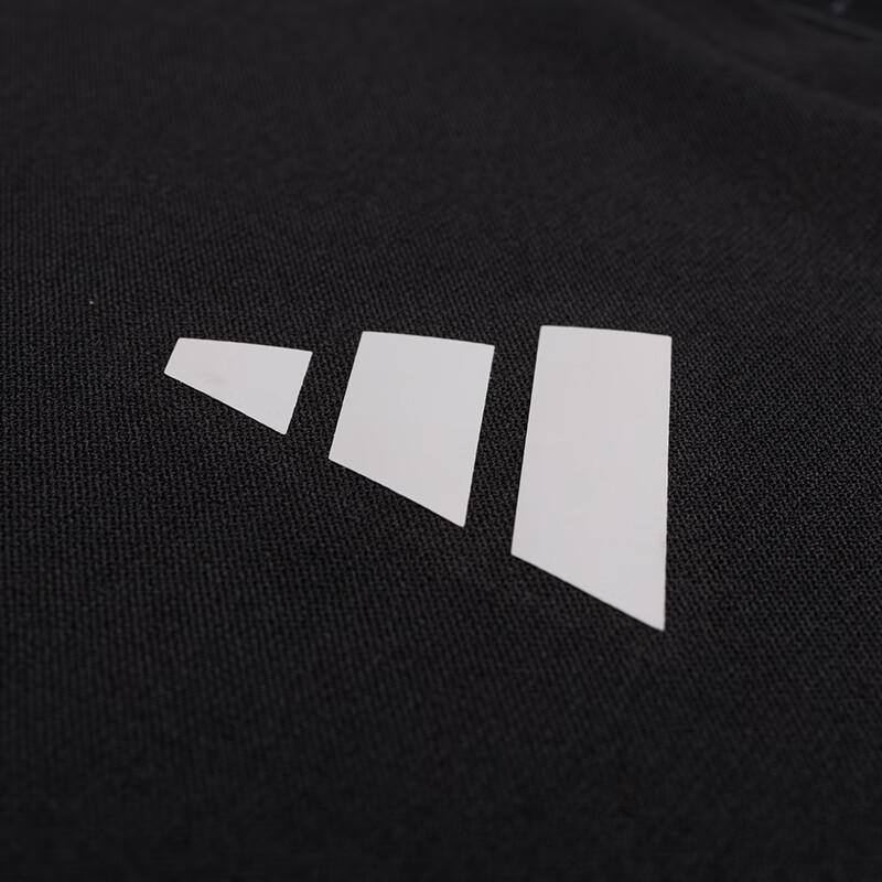 Adidas Sports Training Comfortable Breathable Striped Raglan Short Sleeve T-Shirt Women Tops Black JE6200