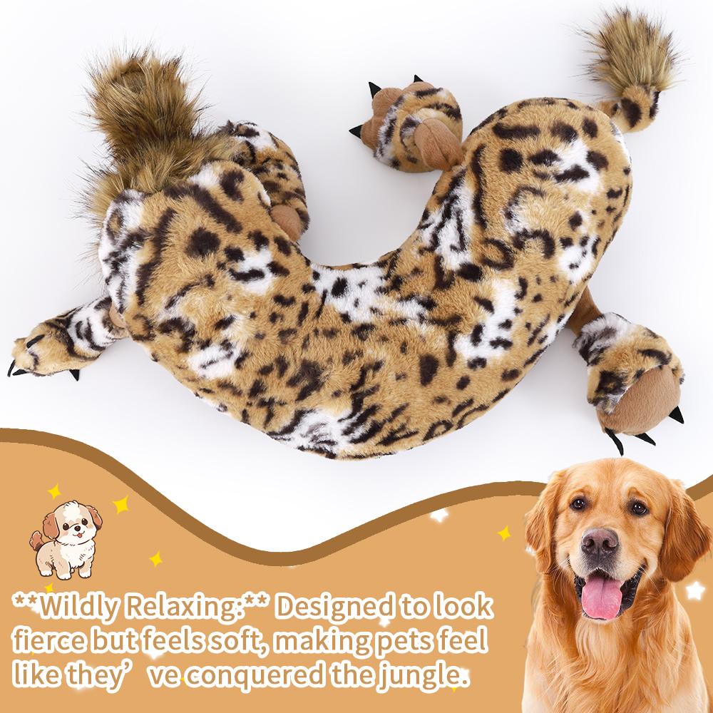 Puppy Heartbeat Toys Comfort Cuddle Pillow, Large Leopard Heartbeat Toys for Stress Relief and Soothing Help