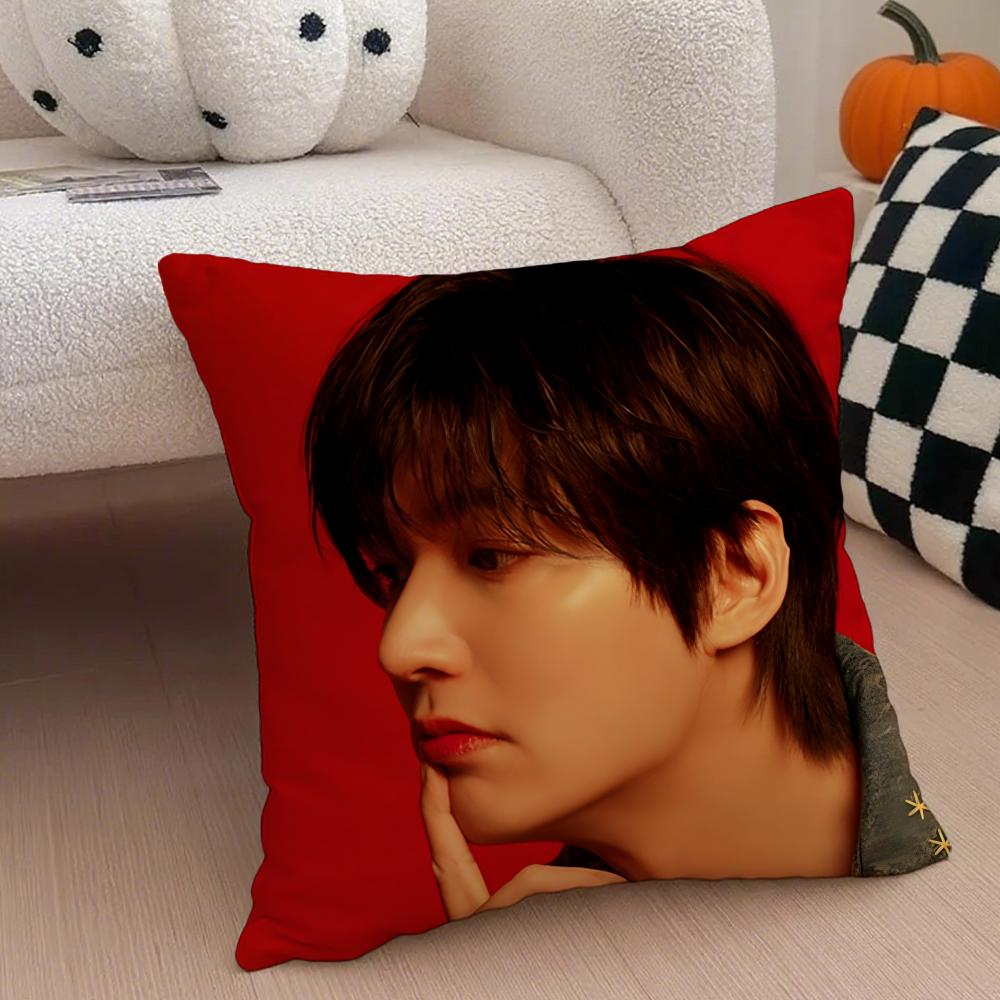 Handsome Korean Actor LLee Minho Cushion Cover Throw Pillow Cover Hidden Button Durable Polyester Chair Cushion 30x30cm