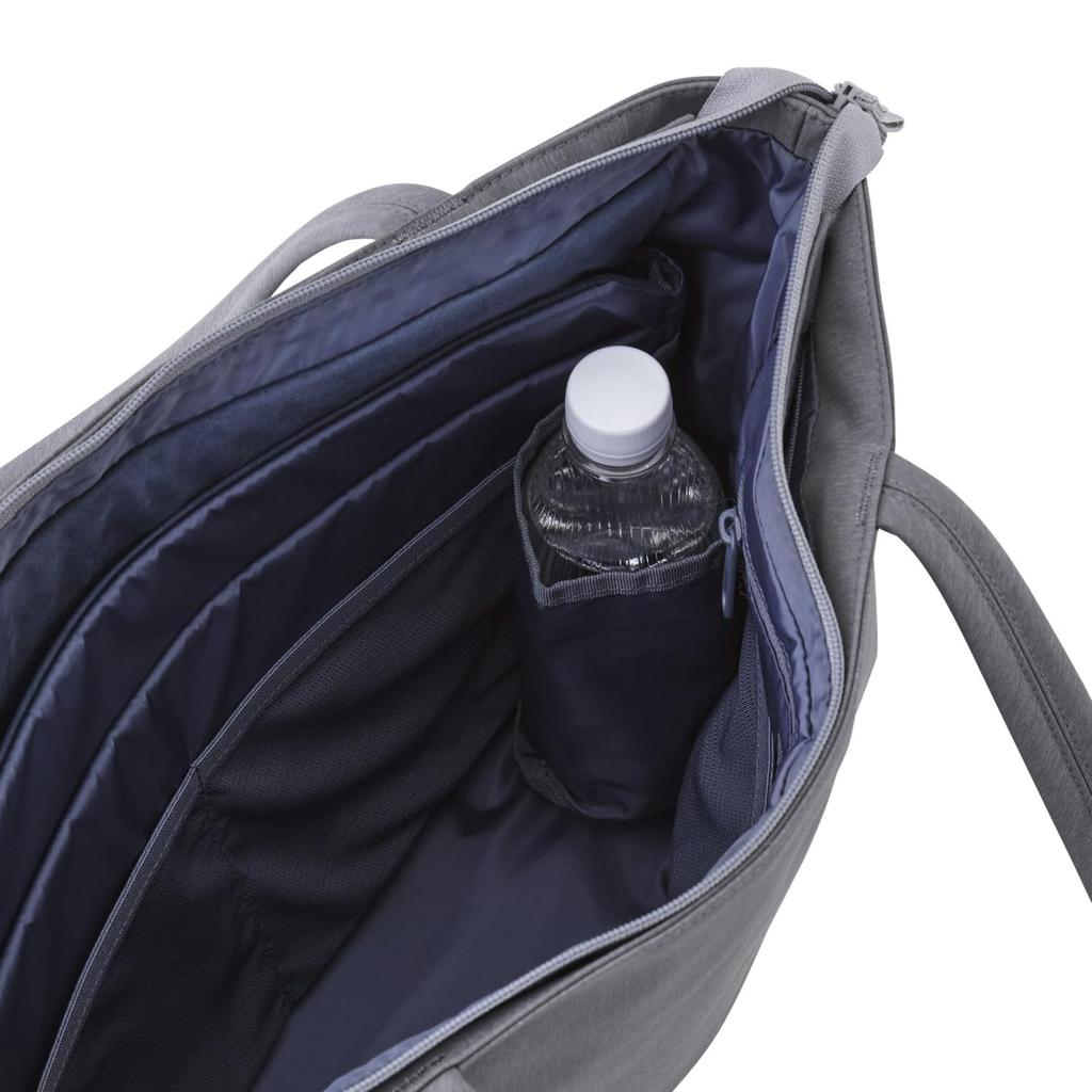 ELECOM off toco Tote Bag, Large, Shoulder Bag, Water-Repellent, Antibacterial, Gray, BM-OFTBL01GY