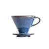 V60 Ceramic Coffee Dripper,High-Temperature Fired with Blue Glaze,Vintage Conical Filter Cup for Home and Gifts