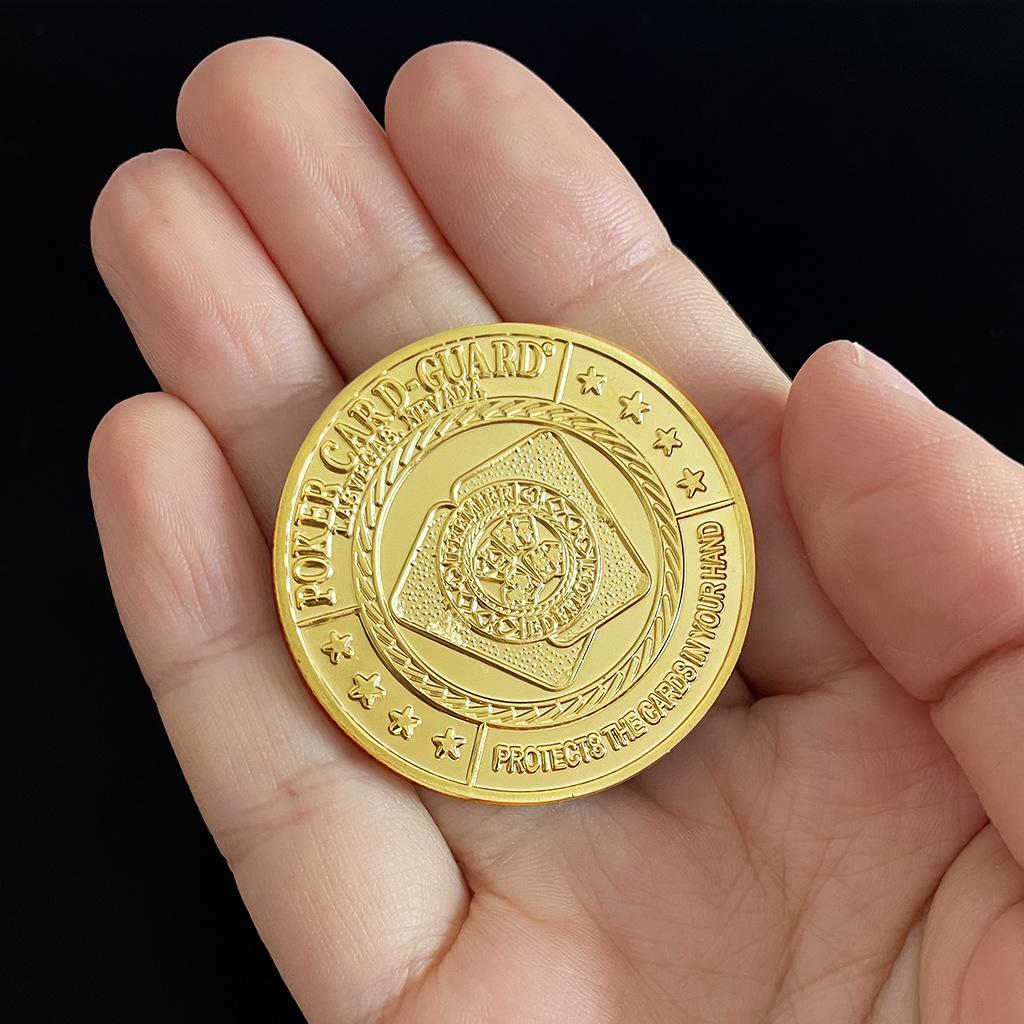 TEXAS Texas Hold'em, chips, metal press, gold coin chips, creative commemorative coin toy gifts