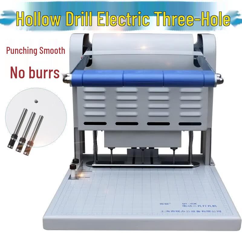 

QIYAN 3-Hole Electric Document Binding Machine CN plug (adapter included)