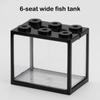 Aquarium Mini Fish Tank Reptile Pet Led Light Box Stackable Aquarium Cylinder Landscape Seaweed For Home Office Decoration