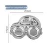 Kids' 304 Stainless Steel 4-Compartment Lunch Plate
