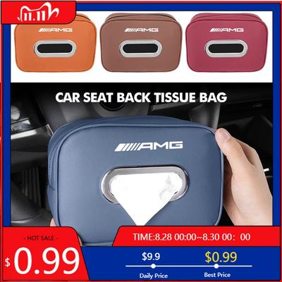 GLC GLB Car Seat Back Tissue Box Sun Visor Armrest Organizer Storage Bag For Mercedes Benz AMG C180 C300 W124 W176 W177 C200 C2