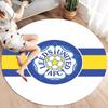 Leeds United Fußballclub Runder Teppich, Teppich für Wohnzimmer Schlafzimmer Sofa Spielzimmer Dekor, Rutschfeste Bodenmatte