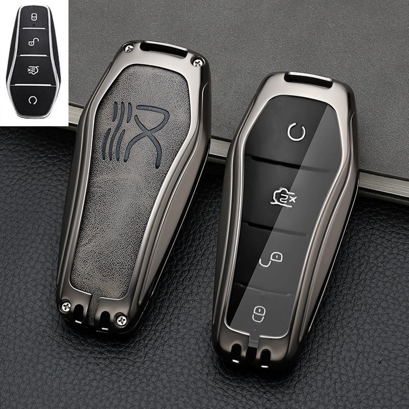 BYD Han Key Case for DMI 2022 Model - Men's EV Qianshan Cui Genesis Edition Key Shell with Buckle