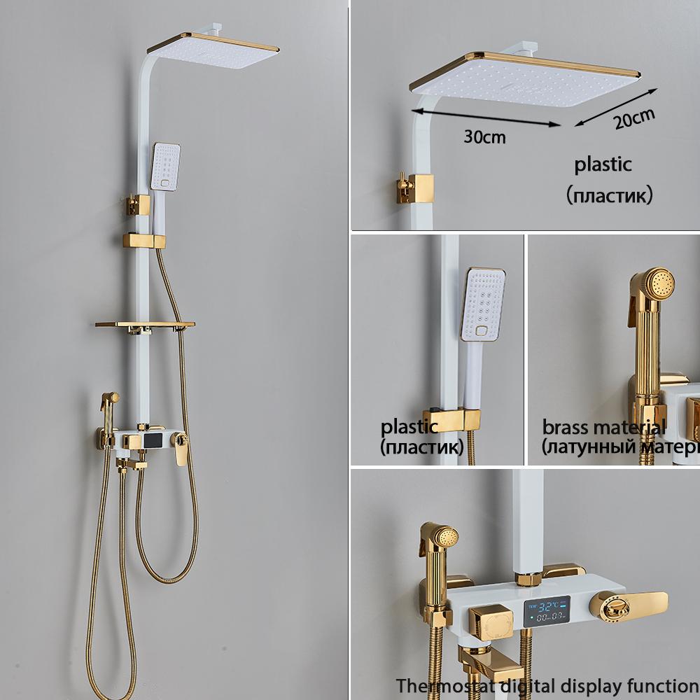 Thermostatic Digital Display Shower Faucet Set Shower Mxer Crane Shower Bath Faucet Bathtub Shower Mixer Taps Bidet Faucet