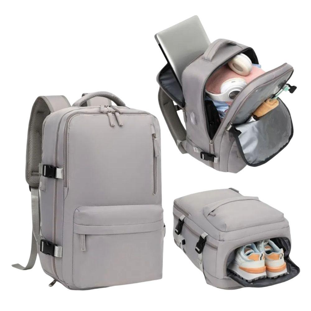 3 Layers Student Laptop Bag Multiple Pockets Large Capacity Business Trip Satchel USB Oxford Cloth Travel Backpack