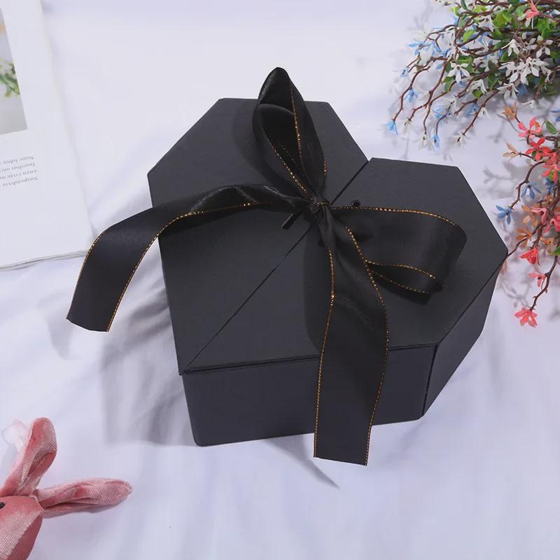 Elegante Caja de Regalo Lazo de Amor para Bodas, Compromisos, Festivales o Cumpleaños