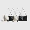 Korean Solid Color Shoulder Bag Underarm Bag Lock Small Square Bag Motorcycle Handbag Bag French Crossbody Bag Simple
