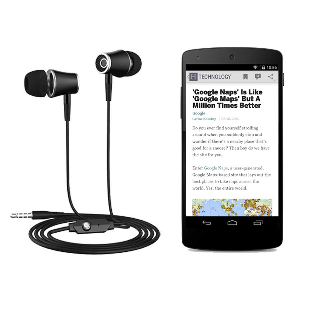 Kindle eReader, Kindle Fire Earbuds, Paperwhite Fire HD 8 HD 10, Smart Android Earphones, Earphones with Mic Phone in Ear Stereo Sound Music Headset