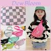 Modern Stylish Kids Checkerboard Chest Bag In Multiple Trendy Colors For Everyday Use