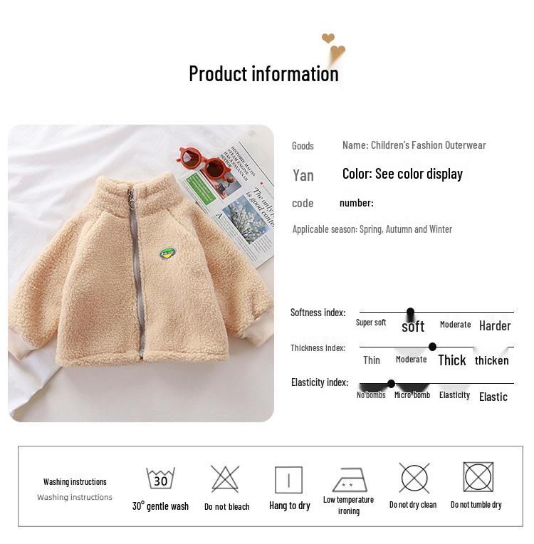 Kids' Teddy Fleece Jacket: Cozy Lambswool for Boys & Girls, Perfect for Autumn & Winter Warmth