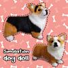 Cute Simulation Short-legged Corgi Dog Doll Animal Model Figurine Home Decor Ornaments Crafts Educational Figurines Toys Gift