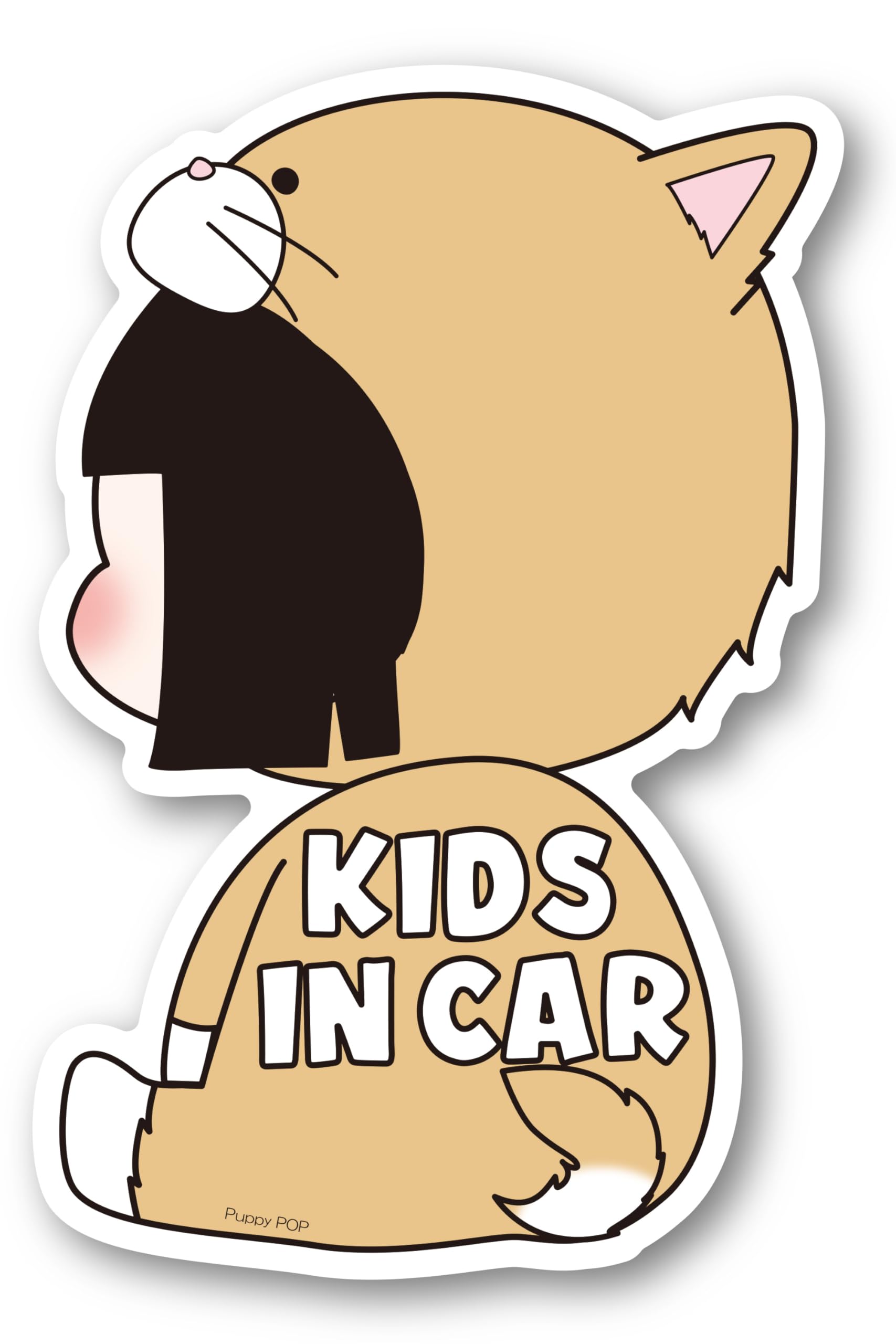 

Puppy Pop GIRL-C Car Magnet Sticker Kids In Car Kids On Board Kids Onboard Car Supplies Depends on variation