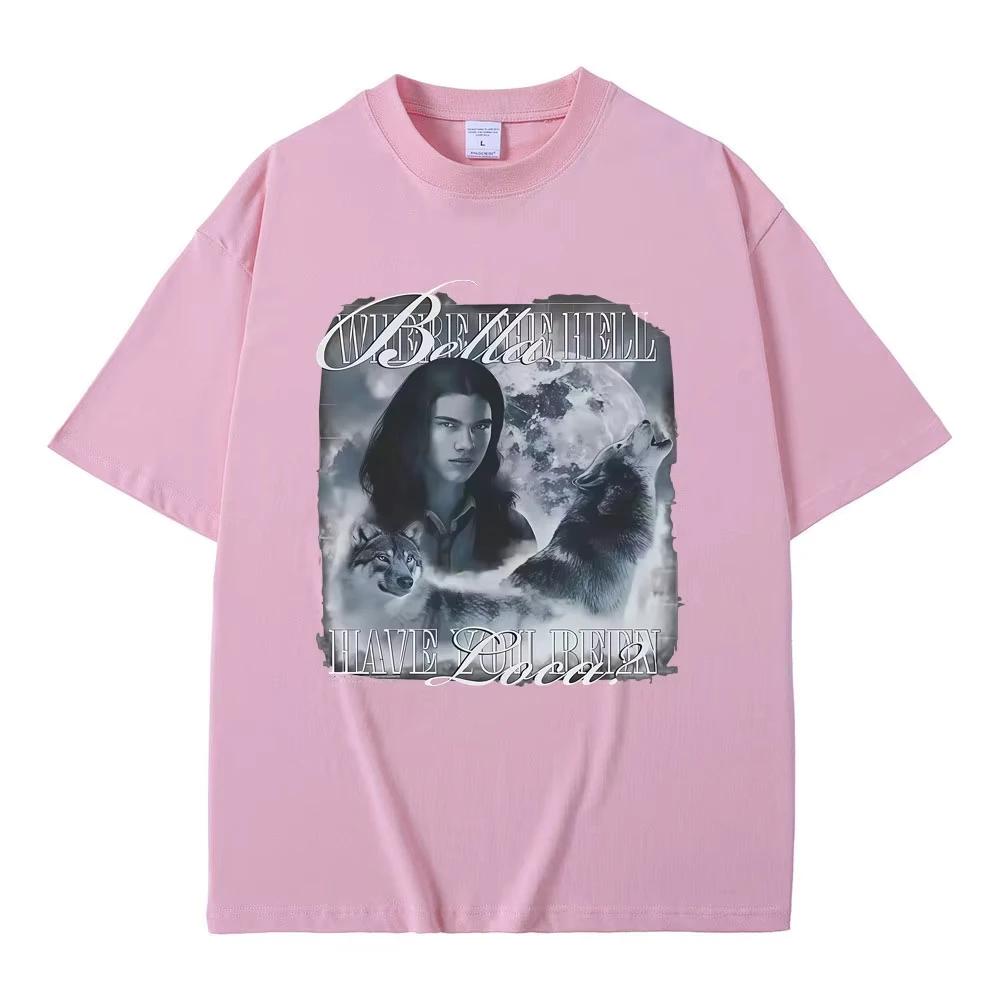 

Movie Twilight Jacob Black Patterned Men s and Women s Fashion Casual Cotton Retro Men s Women s T-Shirt 3XL