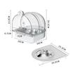 3 In 1 Multifunction Bird Bath for Cage Parakeet Bath Parakeet Bird Bath Bird Cage Bath for Feeding& Resting Acrylic Bathtub Box