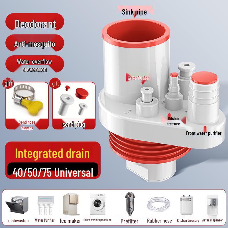 Anti-Odor Kitchen Sink Drain Sealing Ring & Clog Stopper