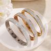 ZAKOL Buling Vollkristall CZ Edelstahl Dickes Armband Damen Herren Luxus Handgelenk-Accessoires Ästhetischer Zirkon Geschenk